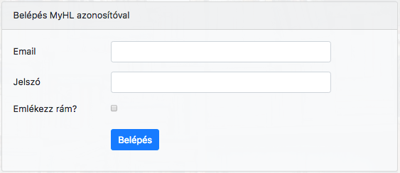 Bejelentkezés MyHL azonosítóval