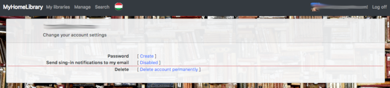 Account settings